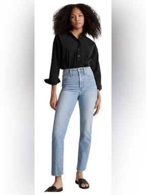 Madewell Curvy Perfect Vintage Straight Jeans Light Wash Size 25 Petite